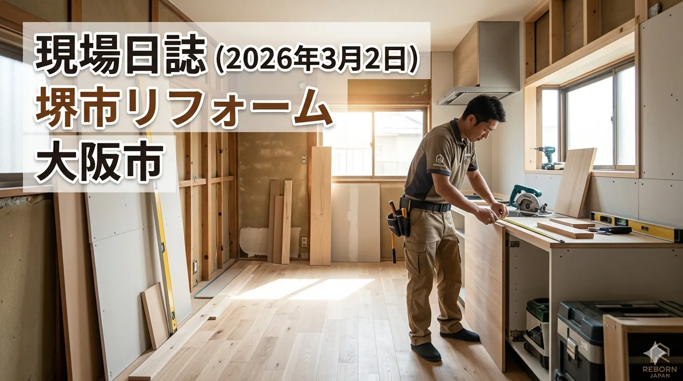 現場日誌（2026年3月2日）　堺市リフォーム　大阪市定期清掃