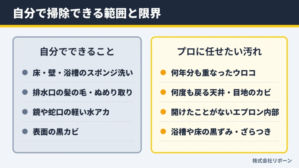 自分で掃除できる範囲と限界