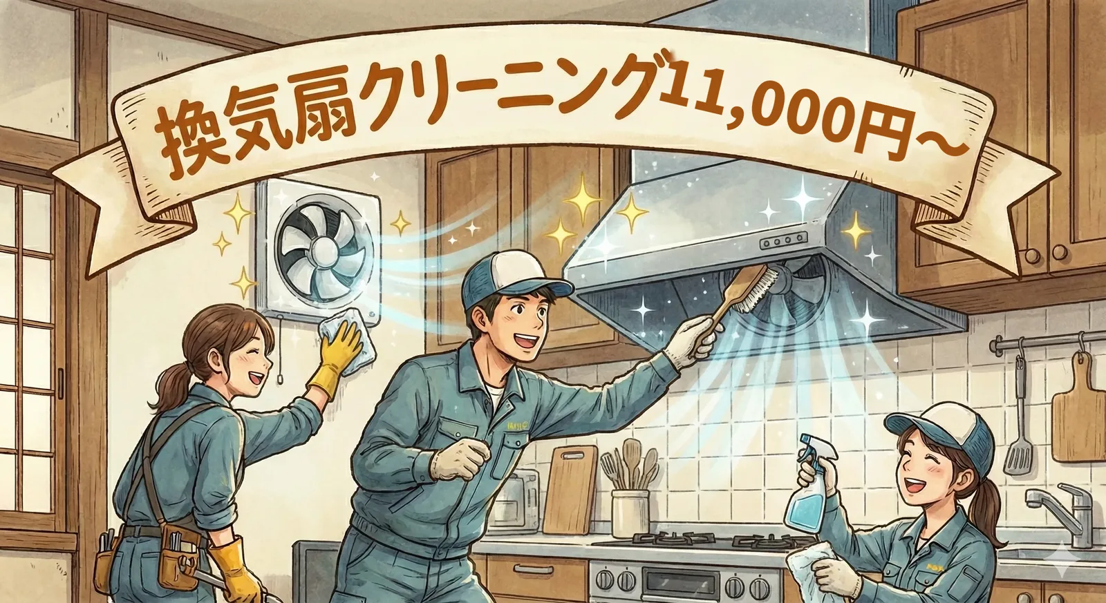 キッチン換気扇クリーニング 11,000円〜｜大阪市城東区 株式会社リボーン