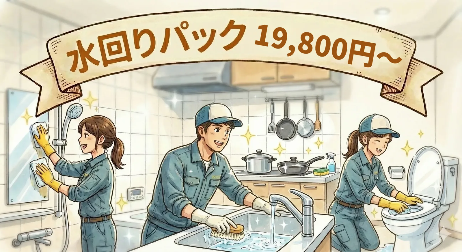 水回りパック 19,800円〜｜大阪市城東区 株式会社リボーン